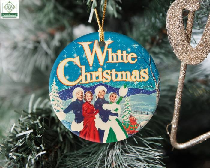 White christmas movie ornament