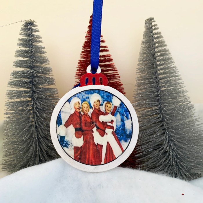 White christmas movie ornament